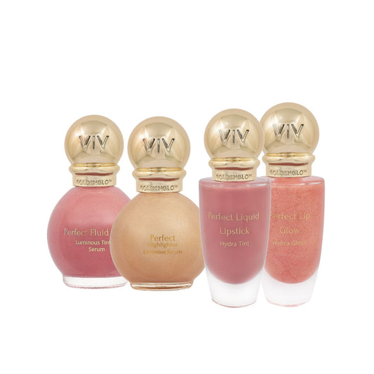 Monte seu kit COMPLETO: BLUSH + ILUMINADOR + LIP GLOW + LIPSTICK