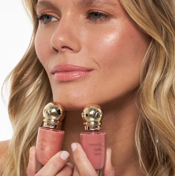 KIT LÁBIOS ROSE: Batom Liquido + Lip Glow