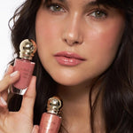 KIT LÁBIOS ROSE: Batom Liquido + Lip Glow